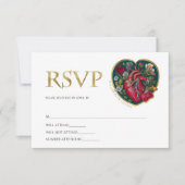 Totdat de dood ons scheidt Gothic hart gouden Hall RSVP Kaartje (Voorkant)