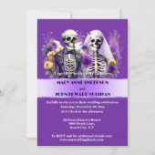 Totdat de dood ons scheidt paarse gele roos bruids kaart (Voorkant)