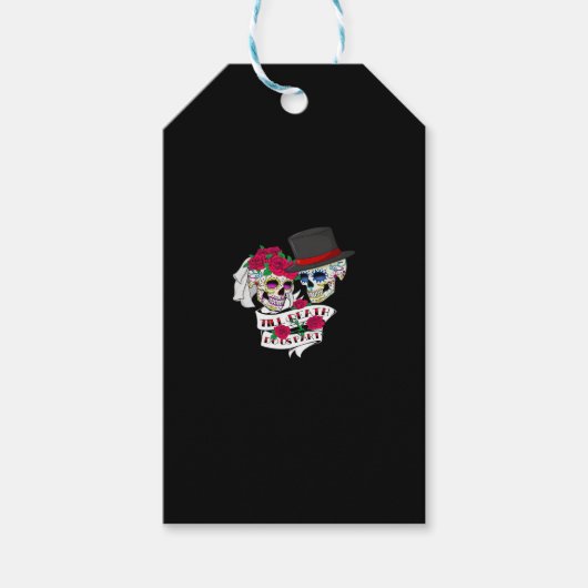 Totdat de Dood Ons Scheidt Schedel Cadeaulabel (Voorkant)
