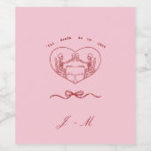 TOTDAT DE DOOD ONS SCHEIDT VAN ROZE WIJNLABEL WIJN ETIKET (Enkel label)