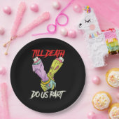 Totdat de Dood Ons Scheidt Zombiehanden Dood Paste Papieren Bordje (Feest)
