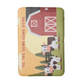 Totdat de koeien thuiskomen Twee koeien Rood schuu Badmat (Voorkant Verticaal)
