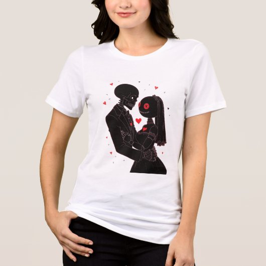 Totdat de Onsterfelijkheid Ons Scheidt Gotische Sk Tri-Blend Shirt (Voorkant)
