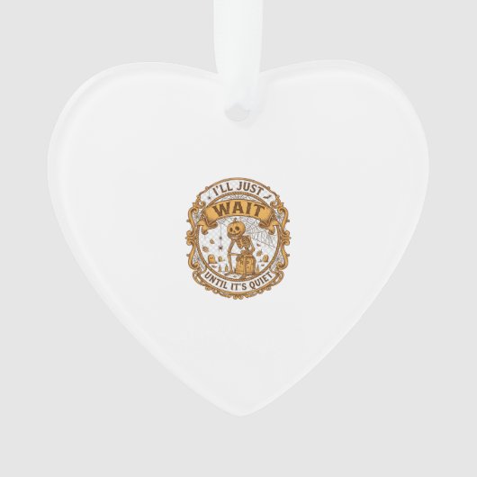 Totdat het stil is Pompoen Skelet Hallo Ornament (voorkant)