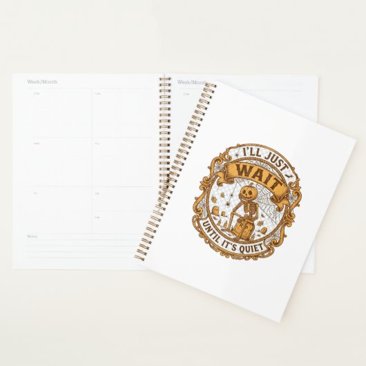 Totdat het stil is Pompoen Skelet Hallo Planner (Display)