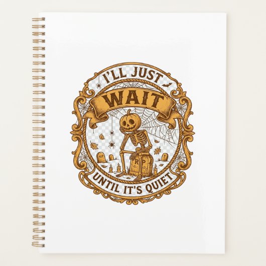 Totdat het stil is Pompoen Skelet Hallo Planner (Voorkant)