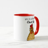 Totdat ik mijn koffie heb gehad, klop af| grappige mok (Voorkant rechts)