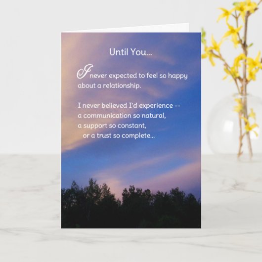 Totdat je...Romance Kaart (Gele Bloem)