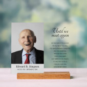 Totdat we elkaar weer herdenkingsdienst ontmoeten acryl bord (Neutraal)