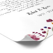 Totdat we elkaar weer ontmoeten Bourgondië Bloemen Poster (Hoek)