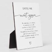 Totdat we elkaar weer ontmoeten bruiloft geheugen  fotoplaat (Zijkant)