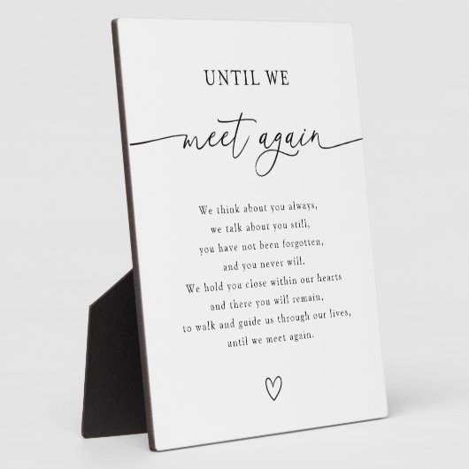 Totdat we elkaar weer ontmoeten bruiloft geheugen  fotoplaat (Zijkant)