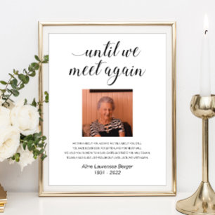 Totdat we elkaar weer ontmoeten Elegante foto-herd Poster