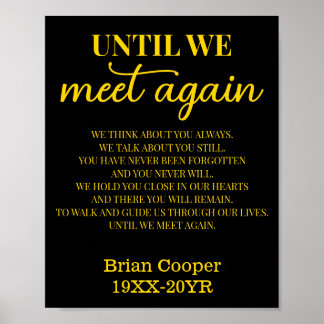 Totdat We Elkaar Weer Ontmoeten Elegante Rouwgedic Poster