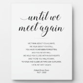 Totdat we elkaar weer ontmoeten Elegisch gedicht v Fotoplaat (Voorkant)