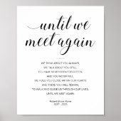 Totdat we elkaar weer ontmoeten Elegisch grafgedic Poster (Voorkant)