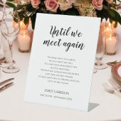 Totdat we elkaar weer ontmoeten, herdenking van he reclamebord met voetstuk