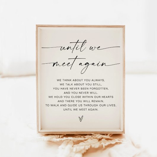 Totdat we elkaar weer ontmoeten, in liefdevolle he poster