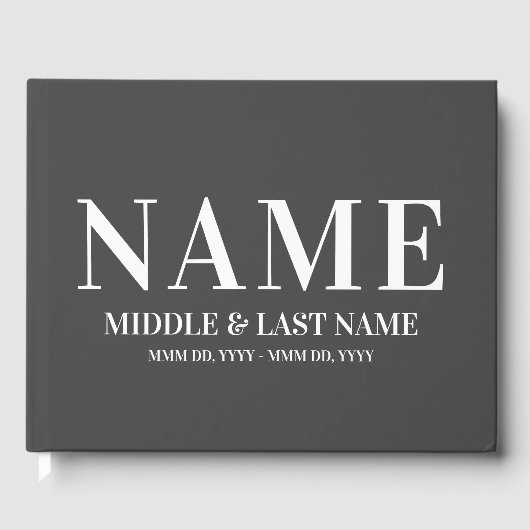 Totdat we elkaar weer ontmoeten Modern Bold Charco Gastenboek (Voorkant)