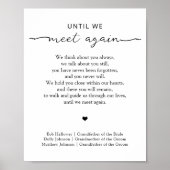 Totdat we elkaar weer ontmoeten Modern Wedding Mem Poster (Voorkant)