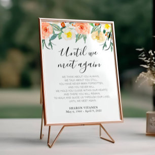 Totdat we elkaar weer ontmoeten peach Floral Funer Poster