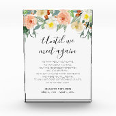 Totdat we elkaar weer ontmoeten, Peach Floral Memo Fotoblokken (Voorkant)