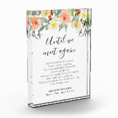 Totdat we elkaar weer ontmoeten, Peach Floral Memo Fotoblokken (Links)