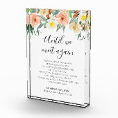 Totdat we elkaar weer ontmoeten, Peach Floral Memo Fotoblokken (Rechts)