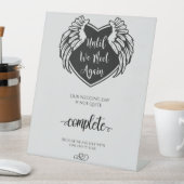 Totdat we elkaar weer ontmoeten reclamebord met voetstuk (Insitu)