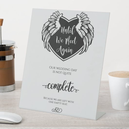 Totdat we elkaar weer ontmoeten reclamebord met voetstuk (Insitu)