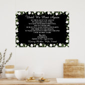 Totdat we elkaar weer ontmoeten Witte bloemencrema Poster (Keuken)