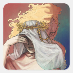 Totdat we gezichten hebben - Orale en Psyche Vierkante Sticker