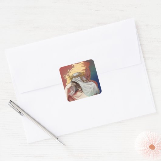 Totdat we gezichten hebben - Orale en Psyche Vierkante Sticker (Envelop)