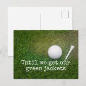 Totdat we onze groene jasjes krijgen Golf Balls Briefkaart (Voorkant / Achterkant)