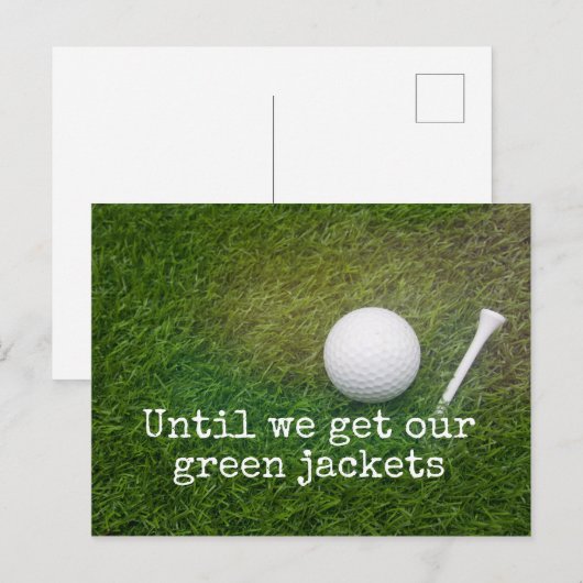 Totdat we onze groene jasjes krijgen Golf Balls Briefkaart (Voorkant / Achterkant)