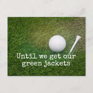 Totdat we onze groene jasjes krijgen Golf Balls Briefkaart