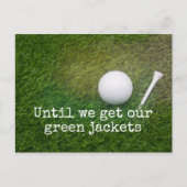 Totdat we onze groene jasjes krijgen Golf Balls Briefkaart (Voorkant)