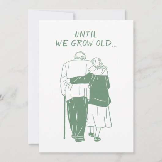 Totdat we oud worden Valentijnsdag Modern Minimali Feestdagenkaart (Voorkant)