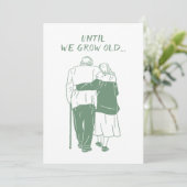 Totdat we oud worden Valentijnsdag Modern Minimali Feestdagenkaart (Staand voorkant)