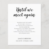 Totdat we weer een herdenkingsgedicht met foto ont (Voorkant)