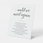 Totdat we weer een huwelijksgedenkteken ontmoeten reclamebord met voetstuk (Voorkant)