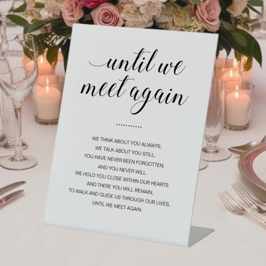 Totdat we weer een huwelijksgedenkteken ontmoeten reclamebord met voetstuk