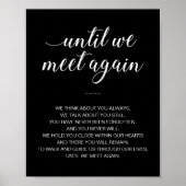 Totdat we weer een White Black Wedding Memorial on Poster (Voorkant)