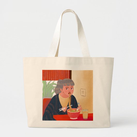 Tote-bag-1-noodle Grote Tote Bag (Voorkant)