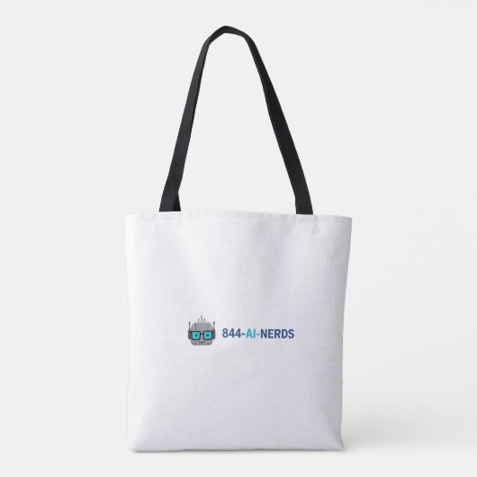 Tote Bag - 844-AI-NERDS Merch (Achterkant)