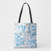 Tote bag-abstract blue bag (Voorkant)