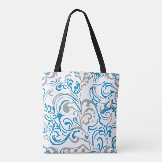 Tote bag-abstract blue bag (Achterkant)