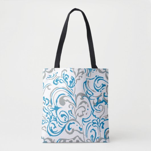 Tote bag-abstract blue tote bag (Voorkant)