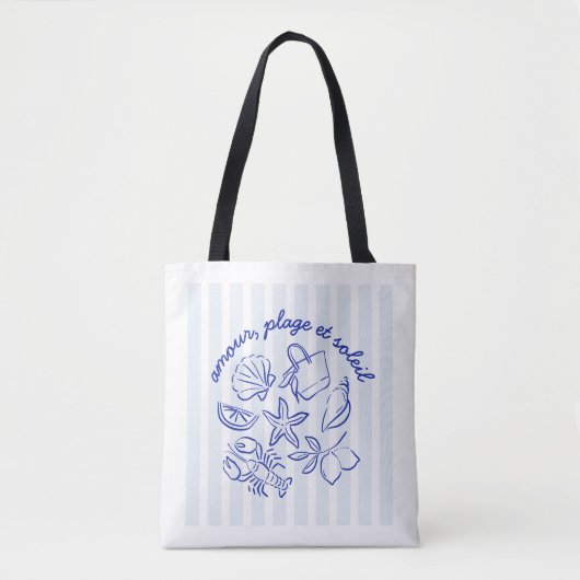 Tote Bag – Amour, Strand & Zon (Voorkant)