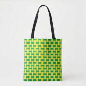 Tote Bag (ao) - Groen en Geel Weefsel (Voorkant)